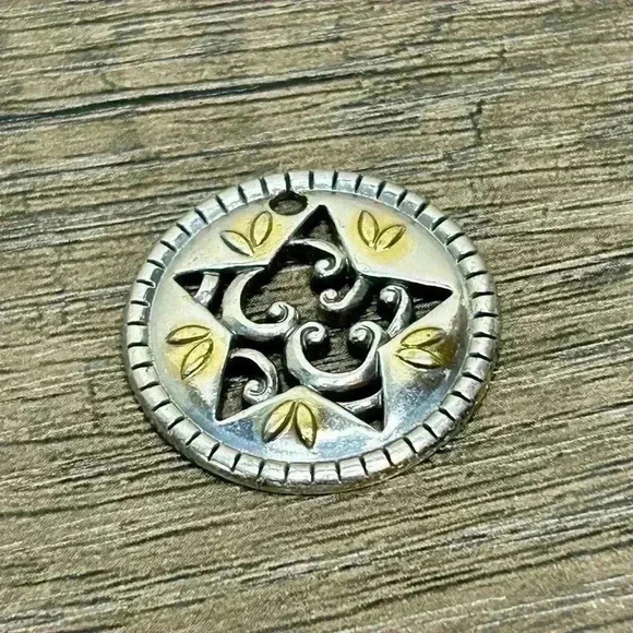 Vintage Silver and Gold Tone Star Pendant - Picture 1 of 2